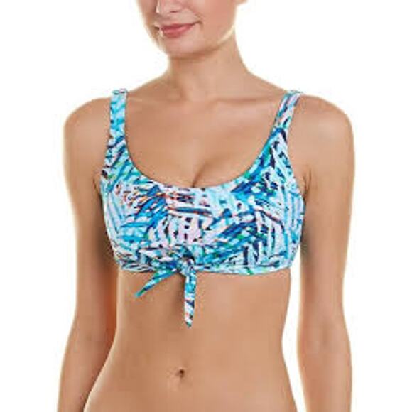 PILYQ Palmas Knot Adjustable Strap Bikini Top Swim Bathing Suit Padded NWT Small - Picture 1 of 8